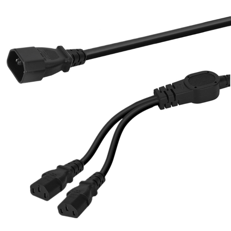 587D 1 in 2/3/4/5 Out Power Cable IEC 320 C14 to C13 Connector Splitter Adapter Cord