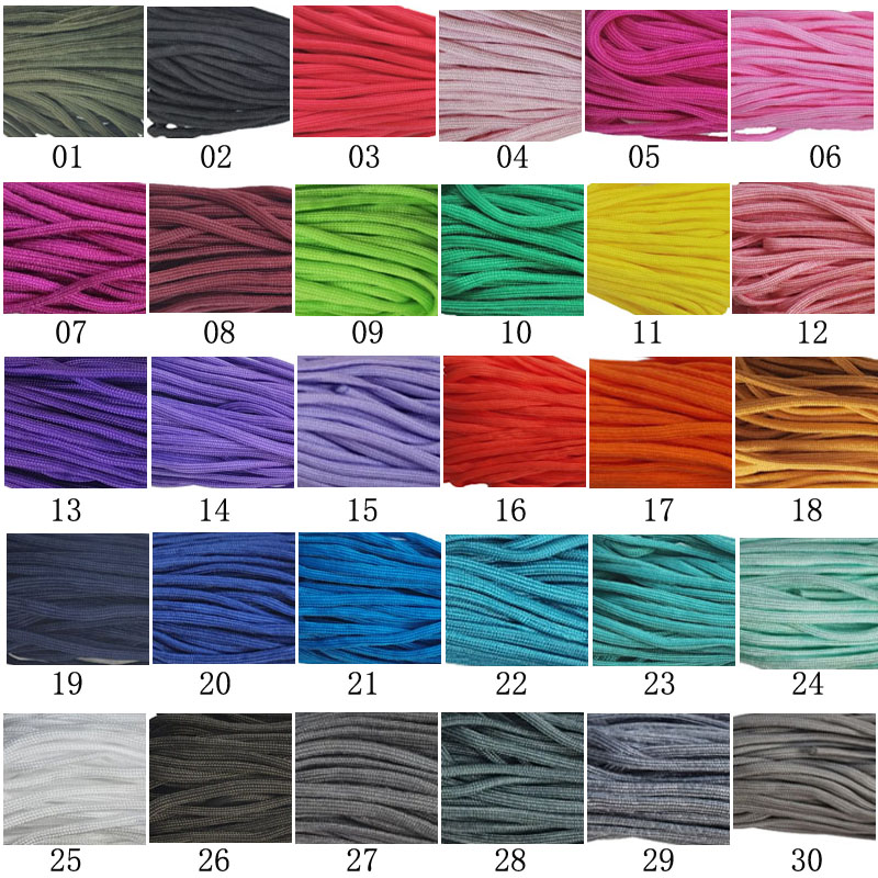 550 Paracord Parachute Cord, Lanyard Tent Rope, Mil Spec Type III, 7 Strand Paracord for Outdoor Hiking, Camping, DIY Bracelet