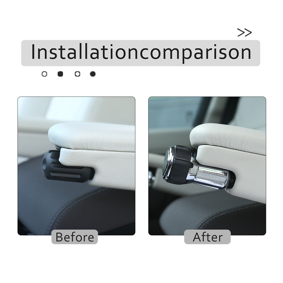 Car Aluminum Alloy Internal Seat Armrest Box Adjustment Knobs Replacement for Land Rover Range Rover Sport L320 2005-13