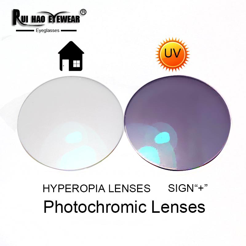 Hyperopia Photochromic Lenses Grey or Brown Photochromic Sunglasses Lens Discolor Presbyopia Eyeglasses Resin Lens