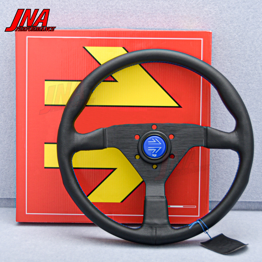 For Honda Classic Modified Car Steering Wheel Microfiber Leather JDM Racing Sport Steering Wheel Red/Blue/Black Stitches PC-ST51