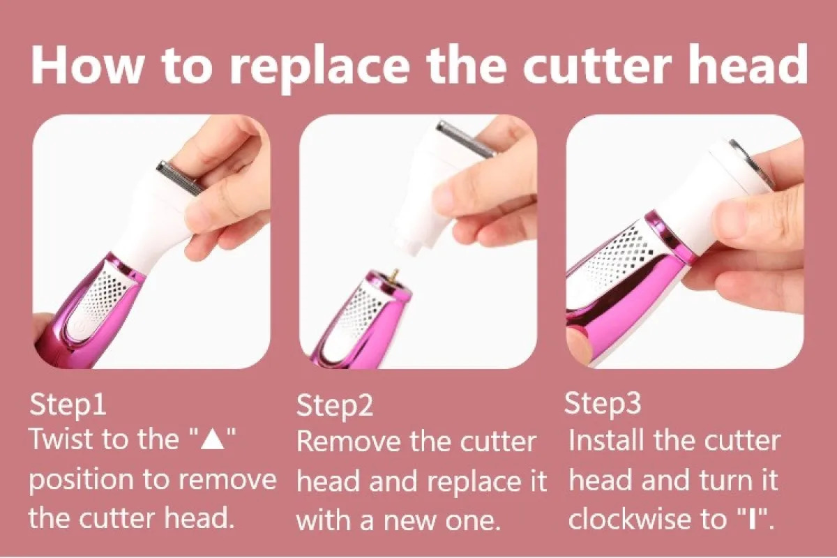 6 in 1 Women Shaver Painless Hair Removal Epilator Shaving Machine Face Beard Eyebrow Nose Trimmer Body Electric Razor 240624