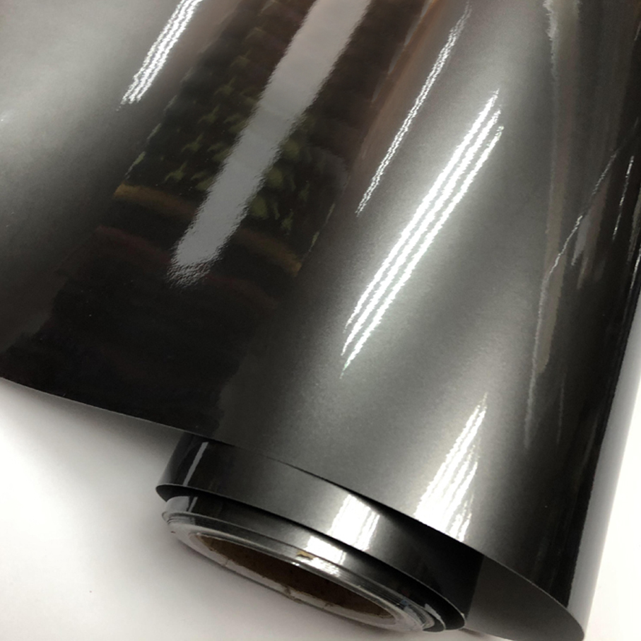 Premium New Grey Glossy metallic pearl glitter film With air free bubblmes glossy metallic pearl car wrap vinyl film