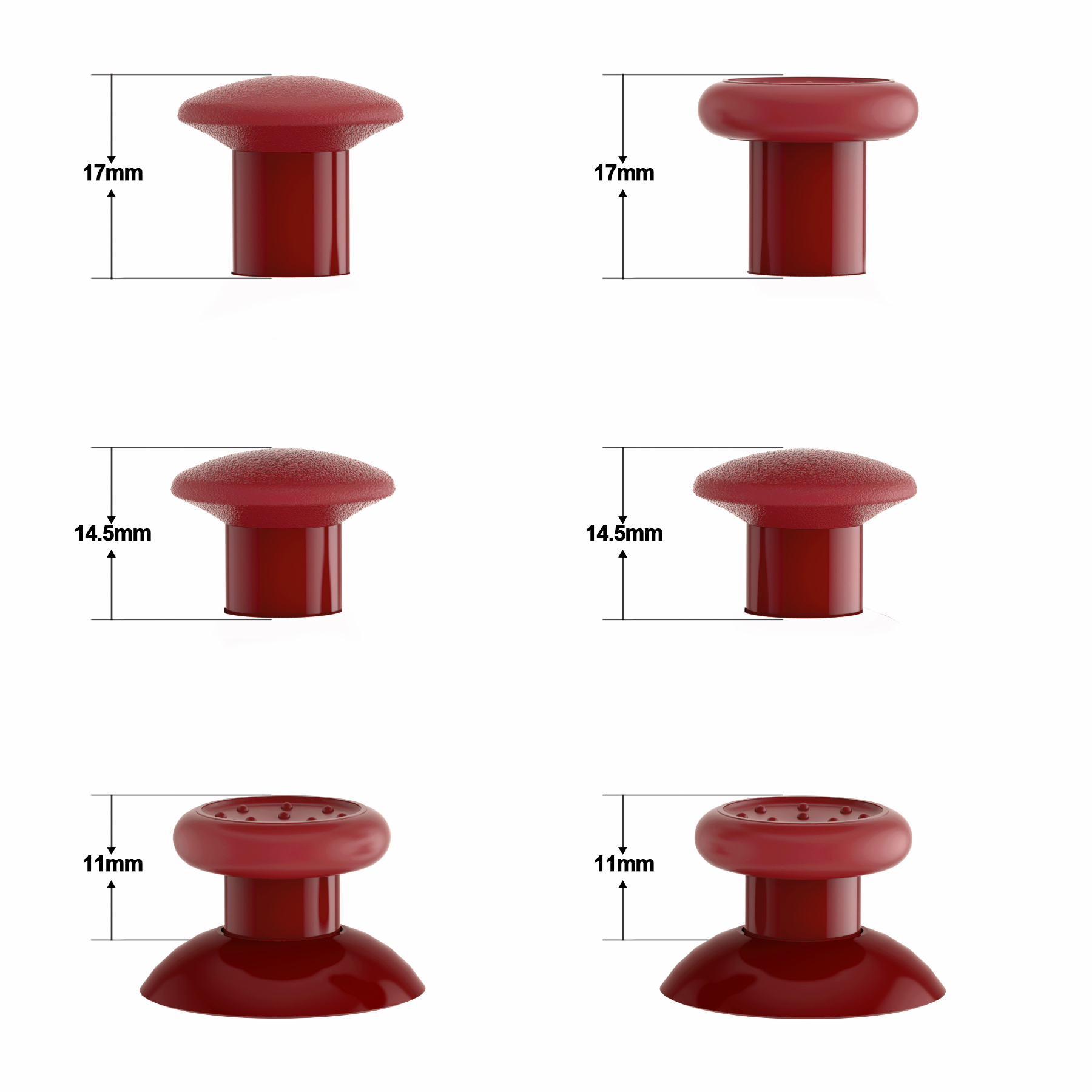 eXtremeRate ThumbsGear Interchangeable Ergonomic Thumbstick for PS5 Controller, for PS4 All Model Controller with 3 Joysticks