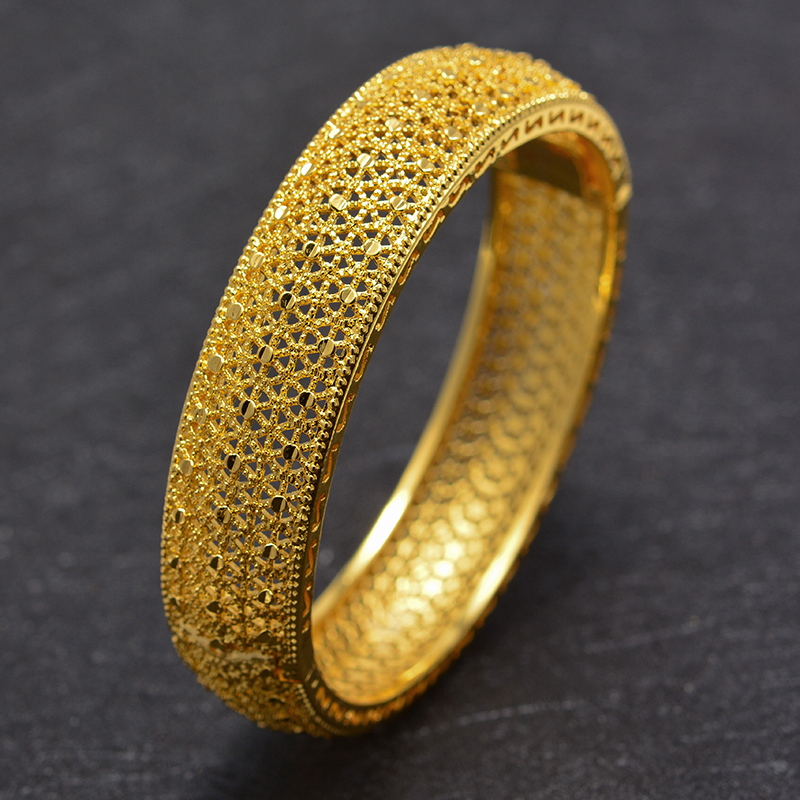 Nigeri New Africa Jewelry Ethiopian Gold Color Bangle&Bracelet for Women Girl Dubai wedding Bangles Birthday Gifts