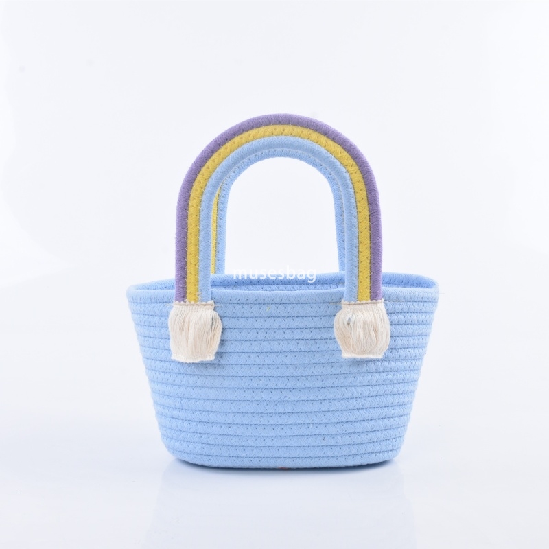 High quality women high-end rainbow bag large capacity carrying basket gift celebration centenary banquet storage basket classic practical vacation ba