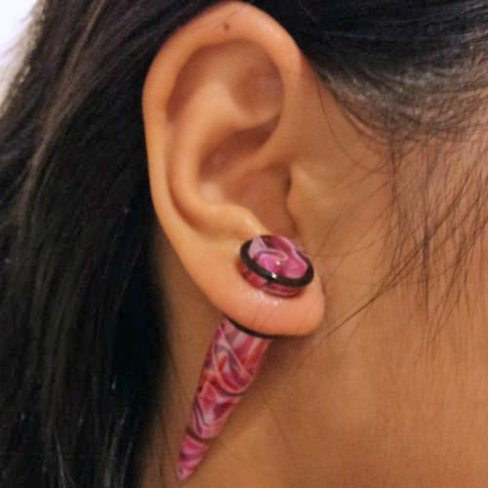 12PCS Acrylic Ear Stretchers Marble Taper Kit Ear Tapers Lobe Stretching Expenders Set For Starter Ear Piecing Body Jewelry