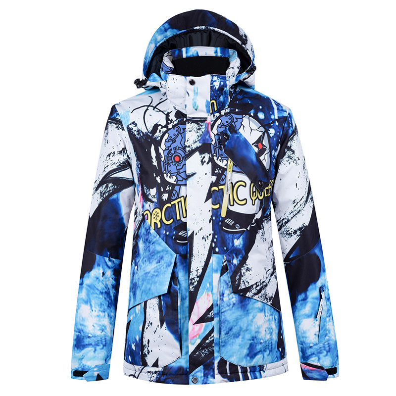 New Men Ski Suit Snowboard Jacket Winter Waterproof Jacket Warm Thicken Windproof Wear Male Ski Coat Doodle Ski Jacket