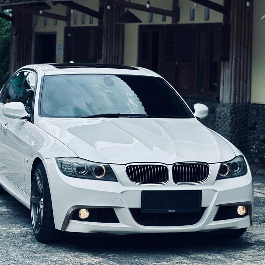 2009 To 2012 For Bmw E90 E91 320d 330i 335d 325i 335i Pre-Lci Front Bumper Lip Splitter Canards Fog Lamp Lihgt Trim Air Cover