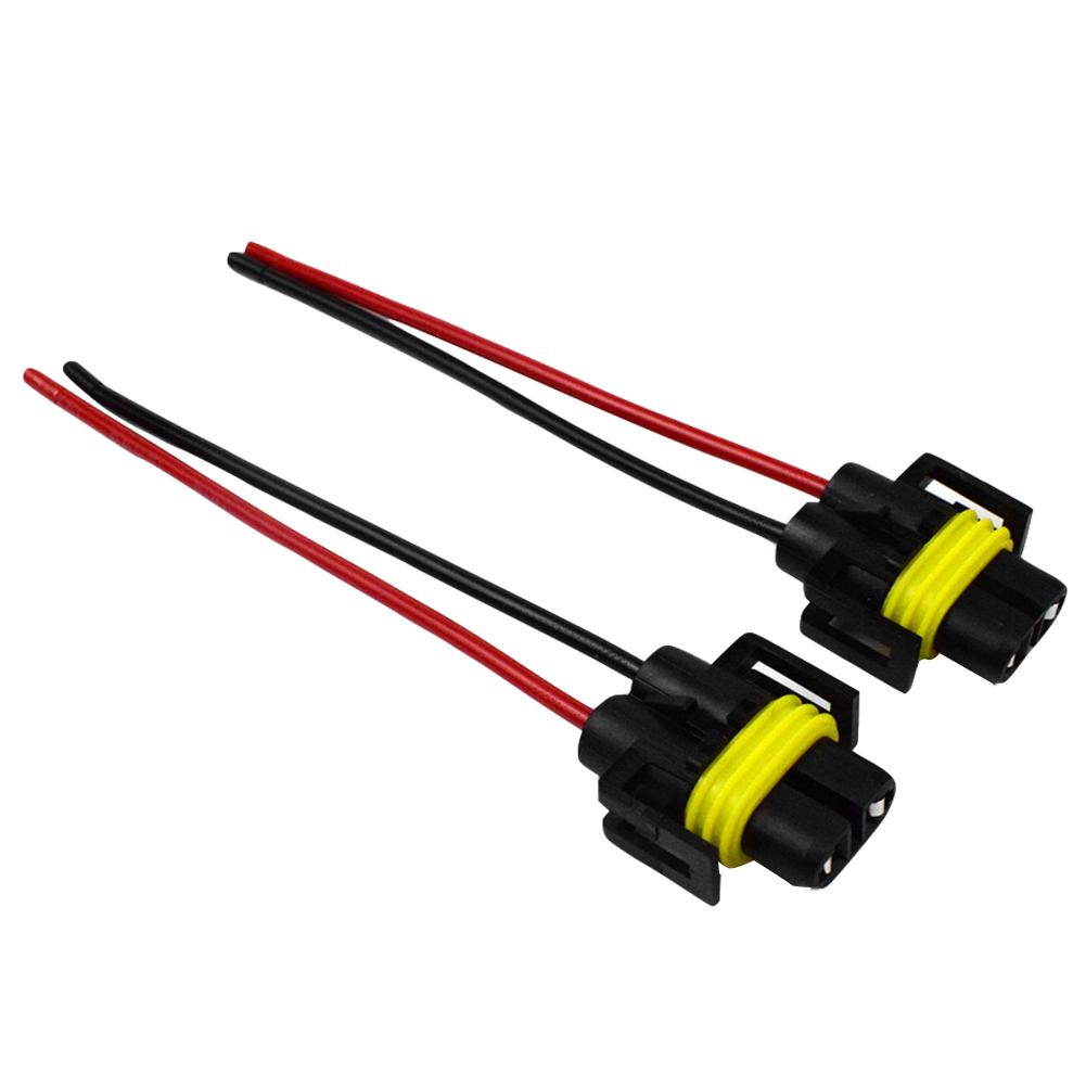 1 Pair H8/H9/H11 Bulb Socket Female Adapter Connector for Headlight Fog Lamp Car Accessories