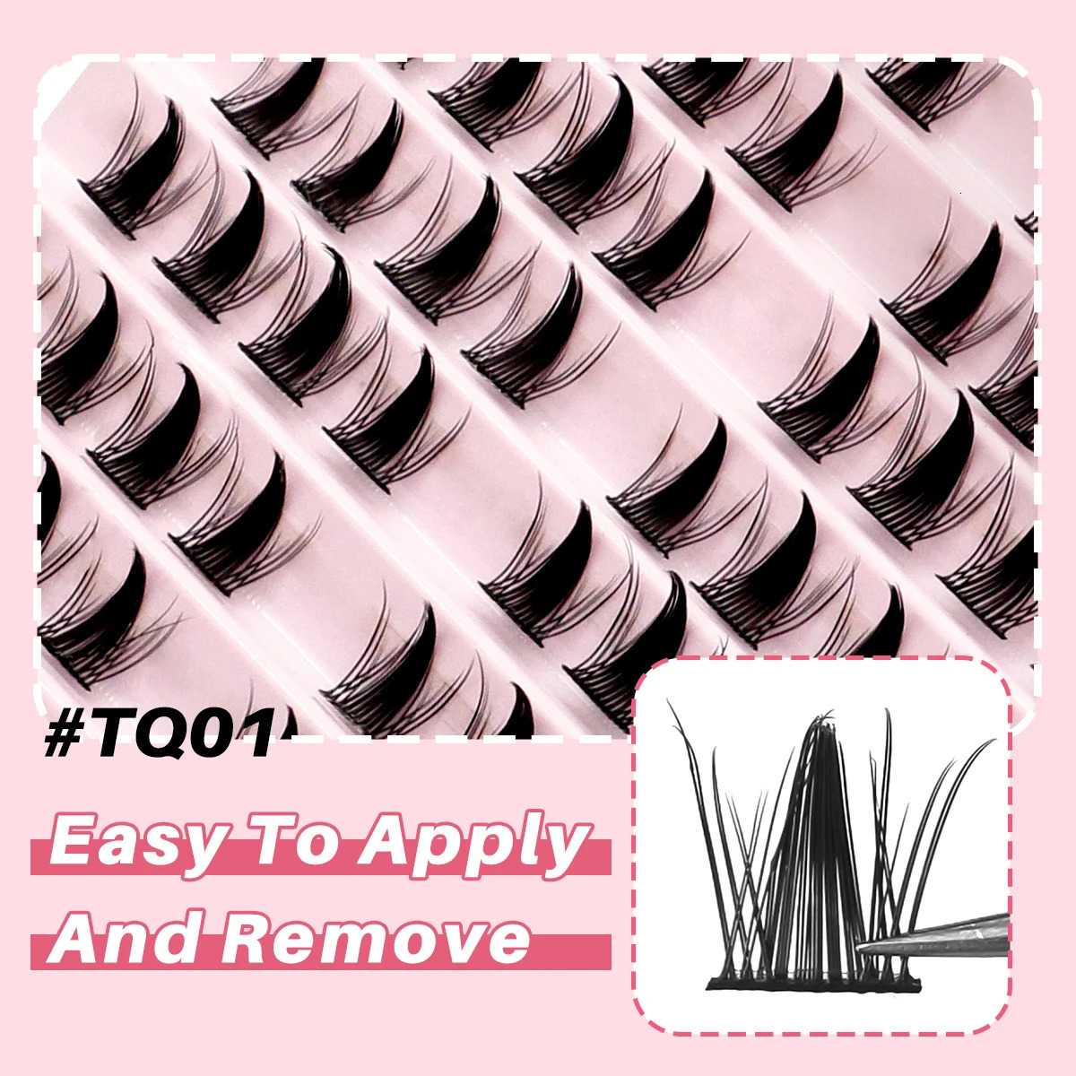 Diy Lash Extension Kit Cluster Eyelash Extension Kit Individual Lashes Kit Lash Bond and Seal Lash Glue and Lash Tweezers Makeup 240624