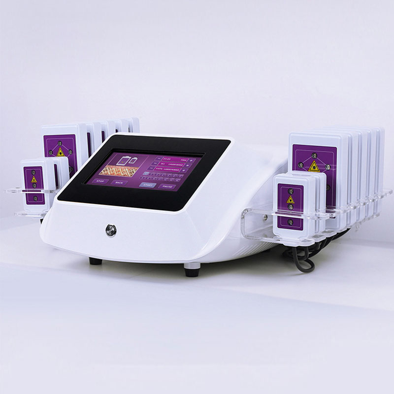 Professional Home Use 160mw 635nm-650nm Hot Lipo Laser LLLT Lipolysis 14 Pads Slimming Weight Fat Loss Beauty Lipolaser Cellulite Removal Body Shaping