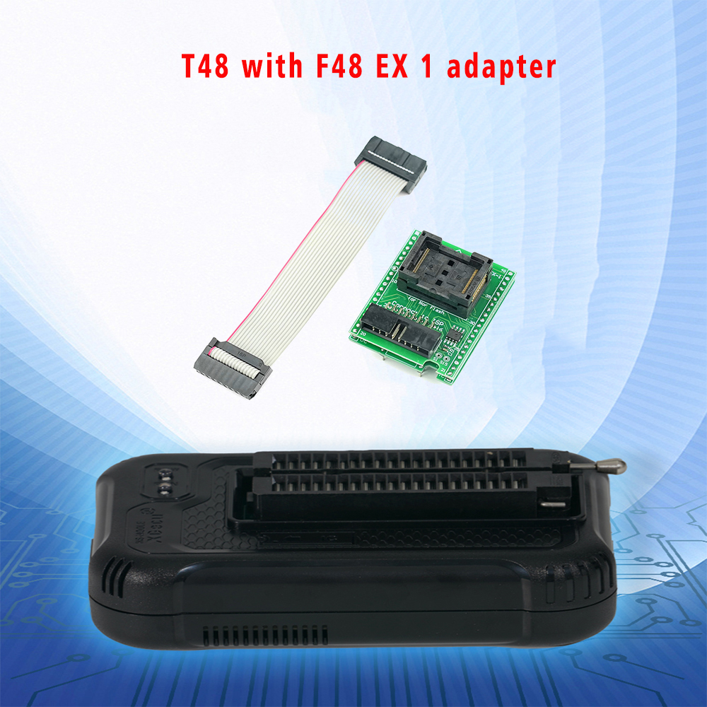 XGecu Original T48 (TL866-3G) Programmer with F48 EX 1 Adapter Support 31000+ ICs for SPI/Nor/NAND Flash/EMMC BGA/TSOP/SOP/PLCC
