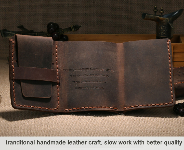 The Secret Life Of Walter Mitty Vintage Leather Men Wallet Genuine leather Wallet Men Purse Handmade male Wallet Money holder