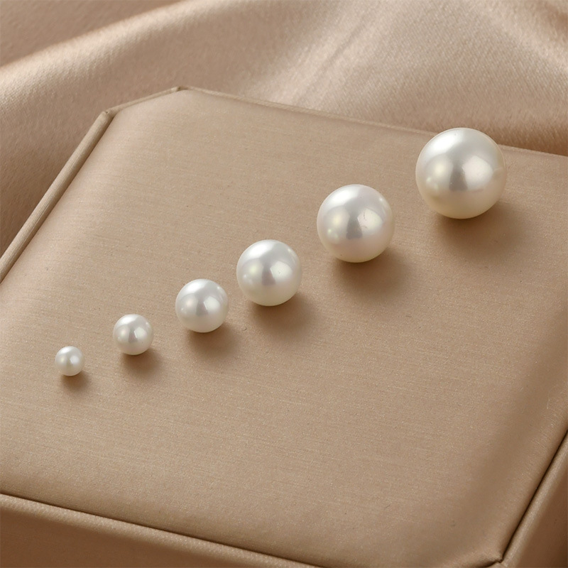 Pearl Necklaces For Man Women 4/6/8/10/12 mm Bead Chain Necklace Collier Custom Jewelry Pearl Accessories Any Size Party Gifts