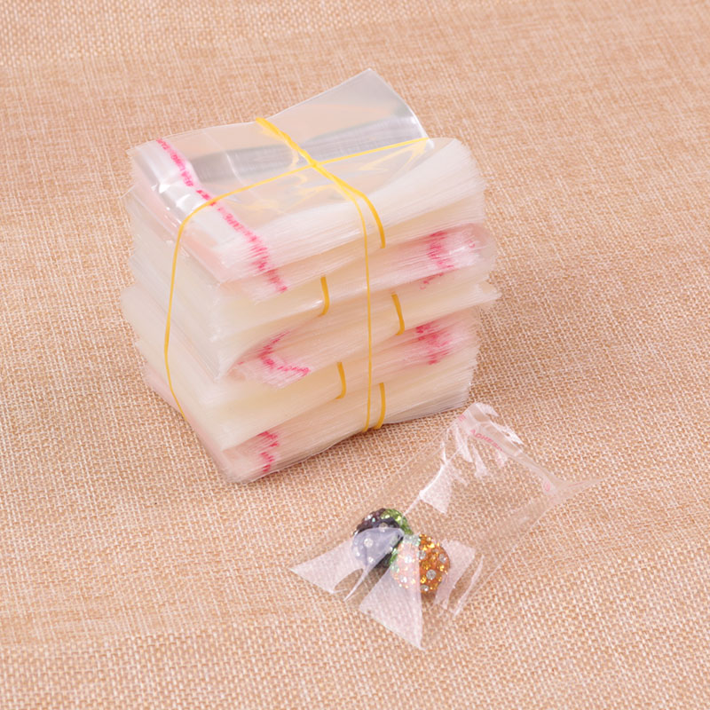 1000pcs/lot 3x3+2cm Clear Plastic Bag Resealable Cellophane Poly Bags Mini Opp Bag Self Adhesive Seal Jewelry Packaging Bag