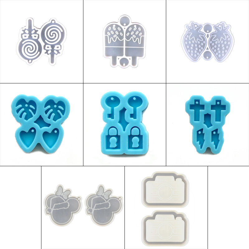 Earrings Epoxy Resin Mold Funny Originality Jewelry Pendant Ear Drop Dangles Silicone Mould DIY Crafts Ornaments Casting Tools