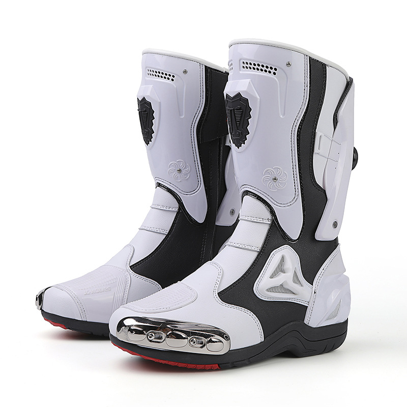 Leather Motorcycle Boots Men Anti-slip Motorcyclist Shoes Adventure Touring Motocross MTB Dirt Bike Boots Motorcycle Accessories