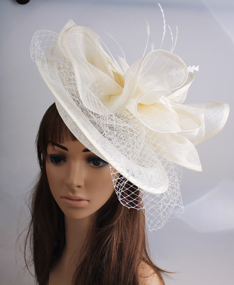 Elegant Multiple Color Sinamay Derby Fascinator Hats Women Party Headpiece Events Hair Accessory Suit For All Seasons TMYQ112