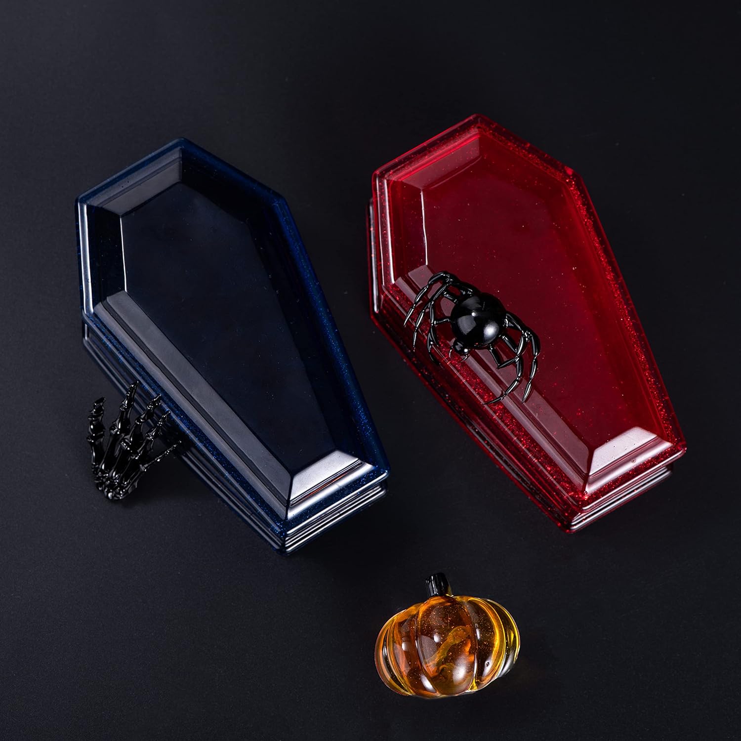 Halloween Resin Silicone Molds, Resin Coffin Molds Storage Box Molds, Halloween Decorative Casting Mold for Halloween Theme DIY