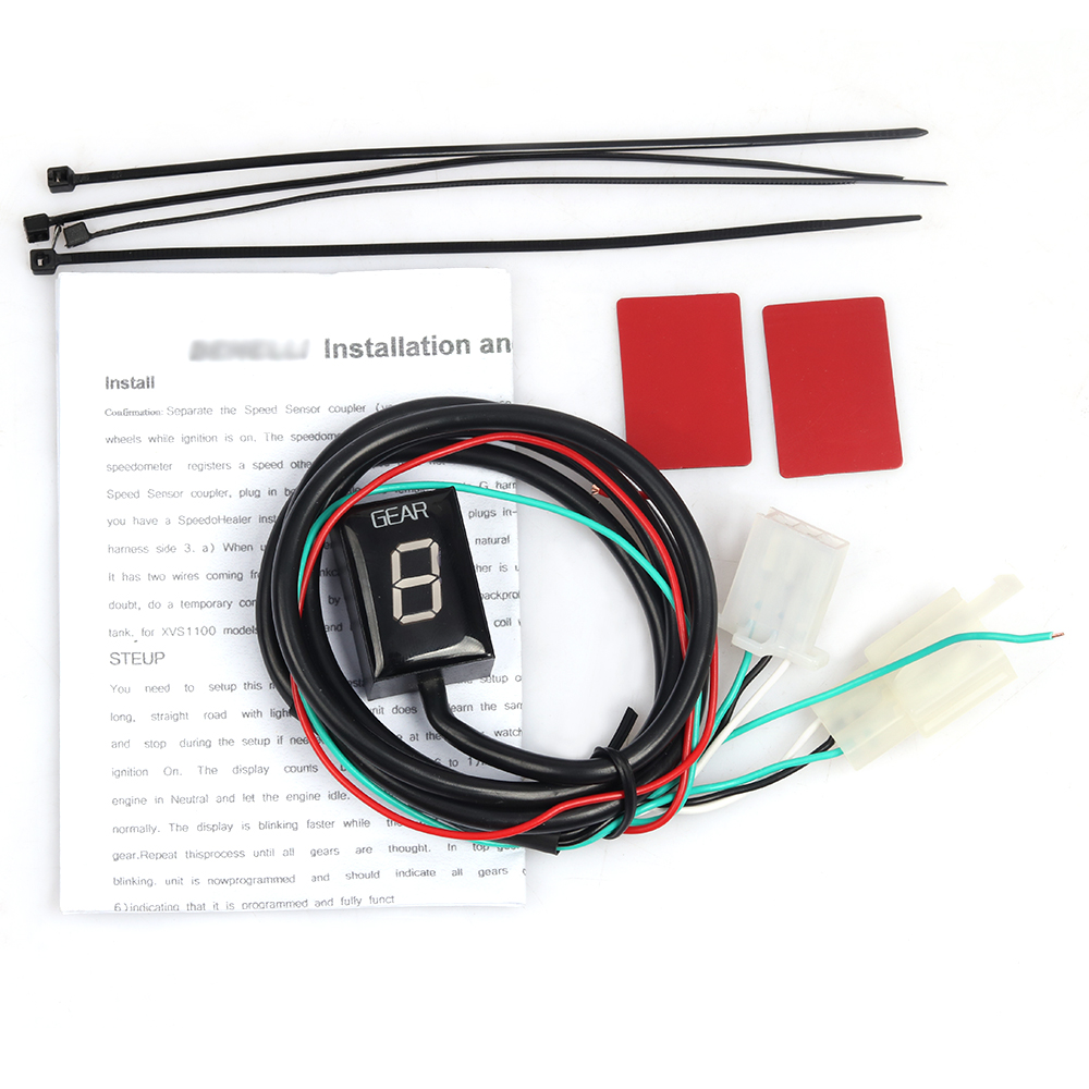 Gear Indicator Motorcycle 1-6 Level Ecu Plug Mount Speed Digital Display Meter Waterproof For Benelli TNT125 BJ125 BJ 125-3E