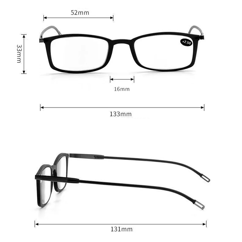Thin Reading Glasses for Women Men Compact Small Reader Ultralight Folding Mini Eyeglass Slim Pocket Case Blue Light Blocking