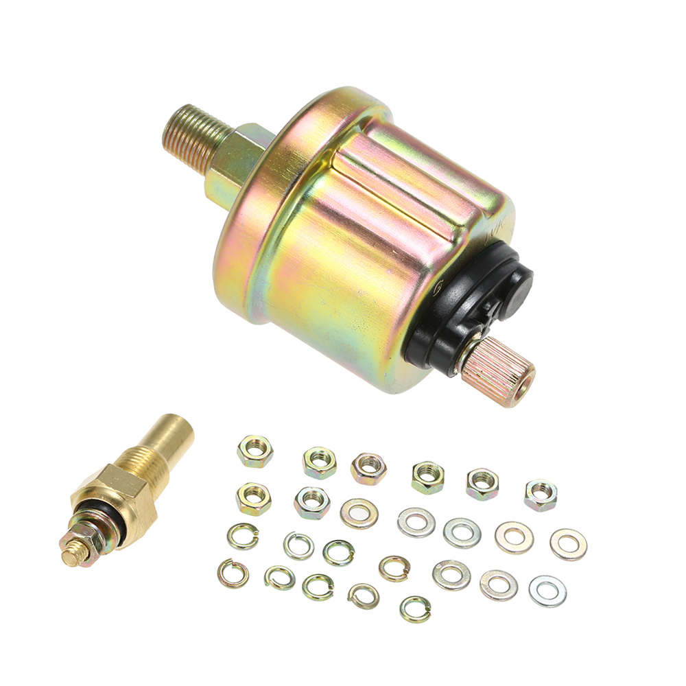 52MM Oil Pressure Fahrenheit Water Temperature Gauge Voltmeter Chrome 3 in 1 Gauge Kit Car Motorcycle Meter Oil Pressure Sensor