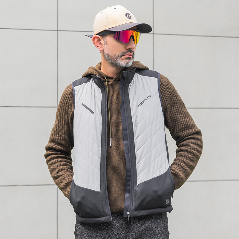 ROCKBROS Motorcycle USB Winter Heated Jacket Sport Thermal Clothing Cycling Heating Washable Warm Moto Vest