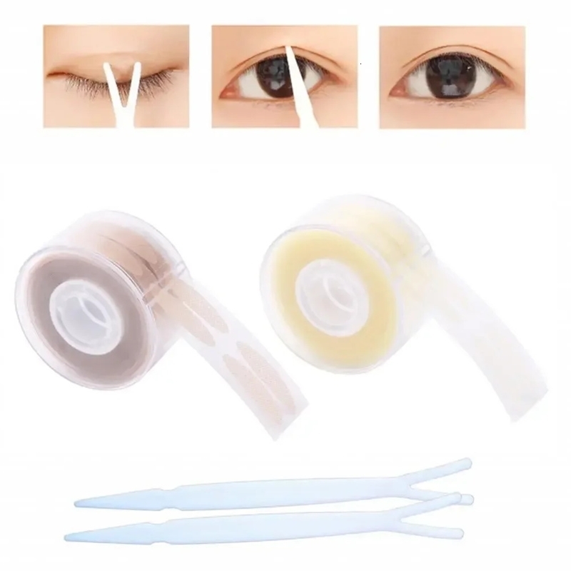 600cps Eyelid Tape Eye Lift Double Eyelid Sticker Clear Beige Color Natural Invisible Fold Eyelid Stripe Big Eyes Makeup Beauty 240621