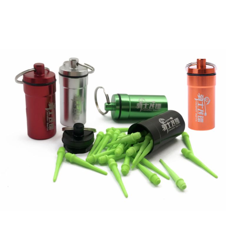 Soft Dart Head Tip Points Storage Case Portable Carry Box Flights Protector Ring Pad Holder Keyring Darts Accessory