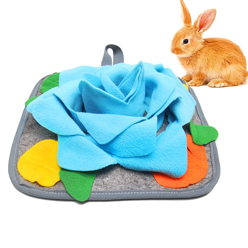 Pet Snuffle Mat For Dogs Rabbit Pet Feeding Foraging Trainingpad Bunny Blanket Toys Puzzle Dogs Toy Dispenser Rabbits