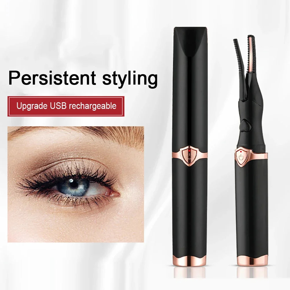 Portable 3 Temperature Mode Electric Heated Eyelash Curler Long Lasting Eyelash Makeup Tools Eyelash Curling Tools Makeup tools 240621