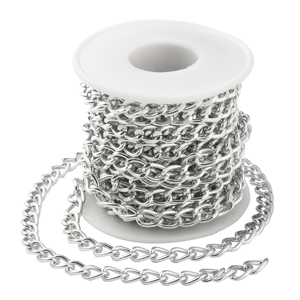 New handmade jewelry necklace semi finished accessories metal chain DIY jewelry case key chain aluminum chain material 2 meter