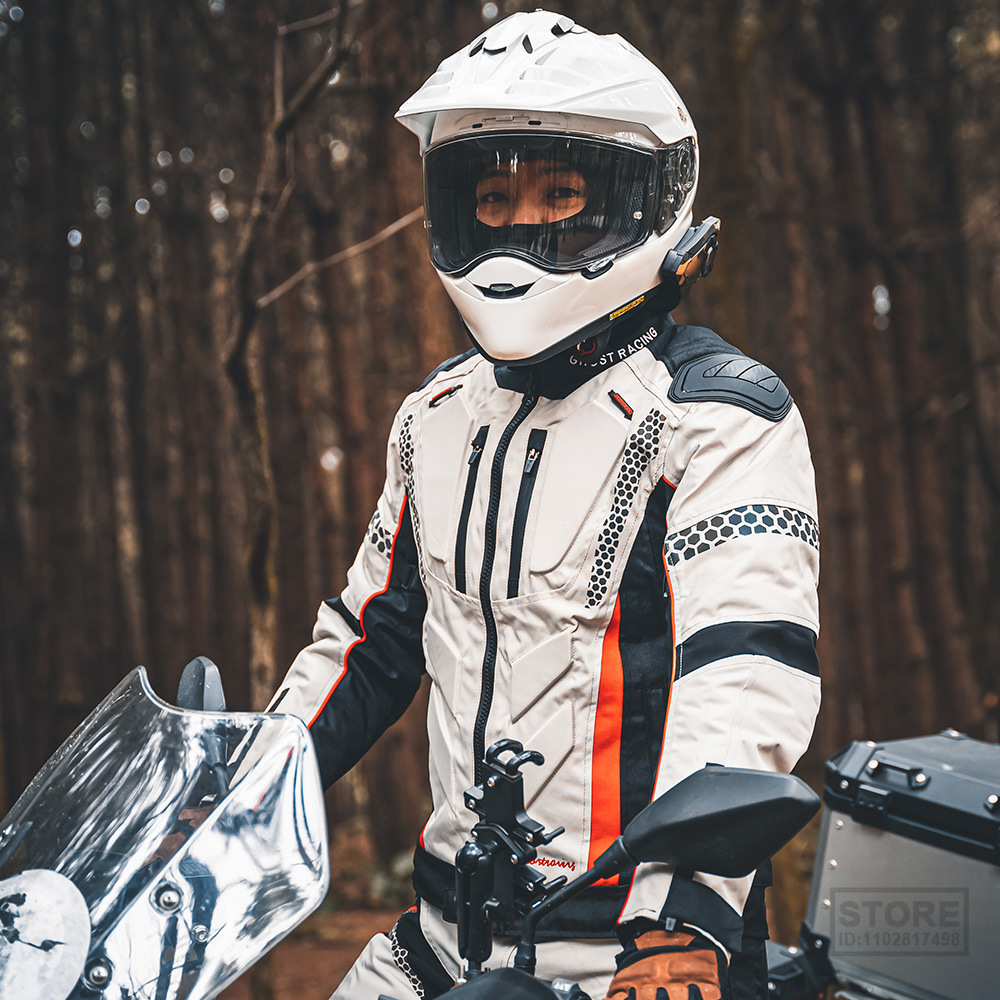 5XL GHOST RACING Motorcycle Jacket Protective Gear rbike Riding Waterproof Windproof Suits