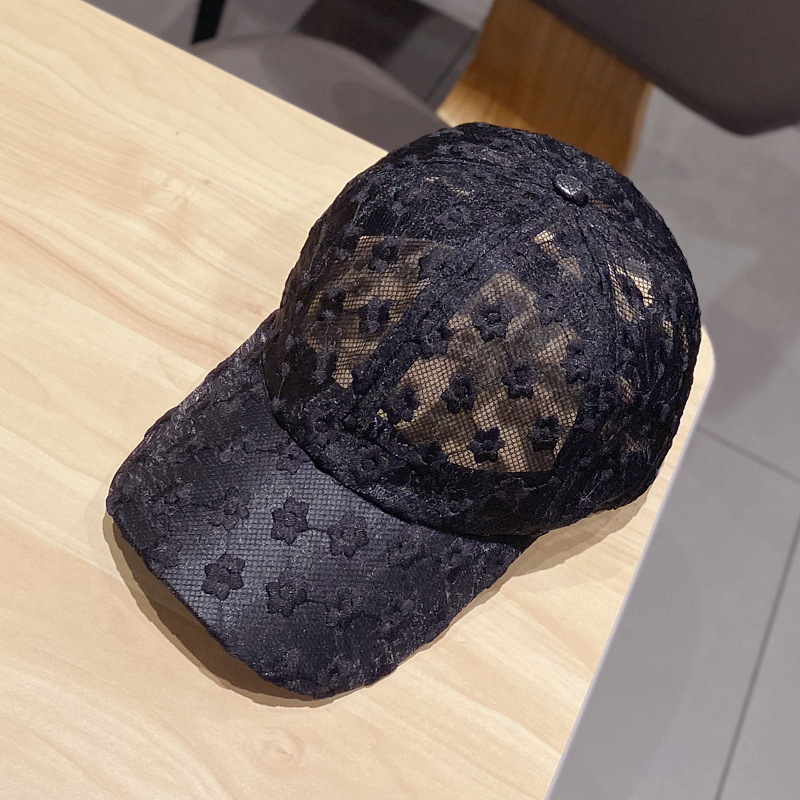 Women Lace Flower Baseball Cap Summer Breathable MeshHats Summer Sports Caps Snapback Floral Hat Women Girls