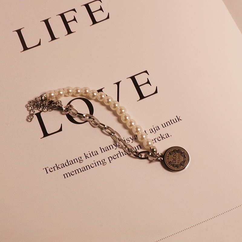 Hip-hop Titanium Steel Bracelet Female Tide INS Simple Personality Web Celebrity Wind Beauty Head Bracelet Lovers Jewelry