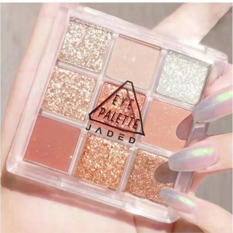 Glitter Eyeshadow Palette Pink Pearly Korean Charming Eye Makeup Palette Shiny Eye Shadow Eye Pigments . 240624