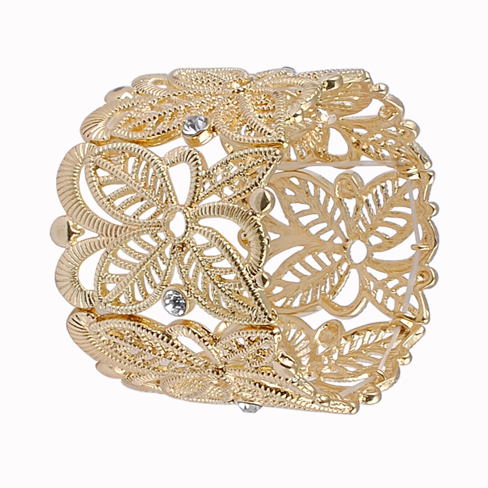 Brand Design Vintage Turkey Hollow Flower For Women Jewelry Size Adjustable Bohemian Cuff Bangles Gifts