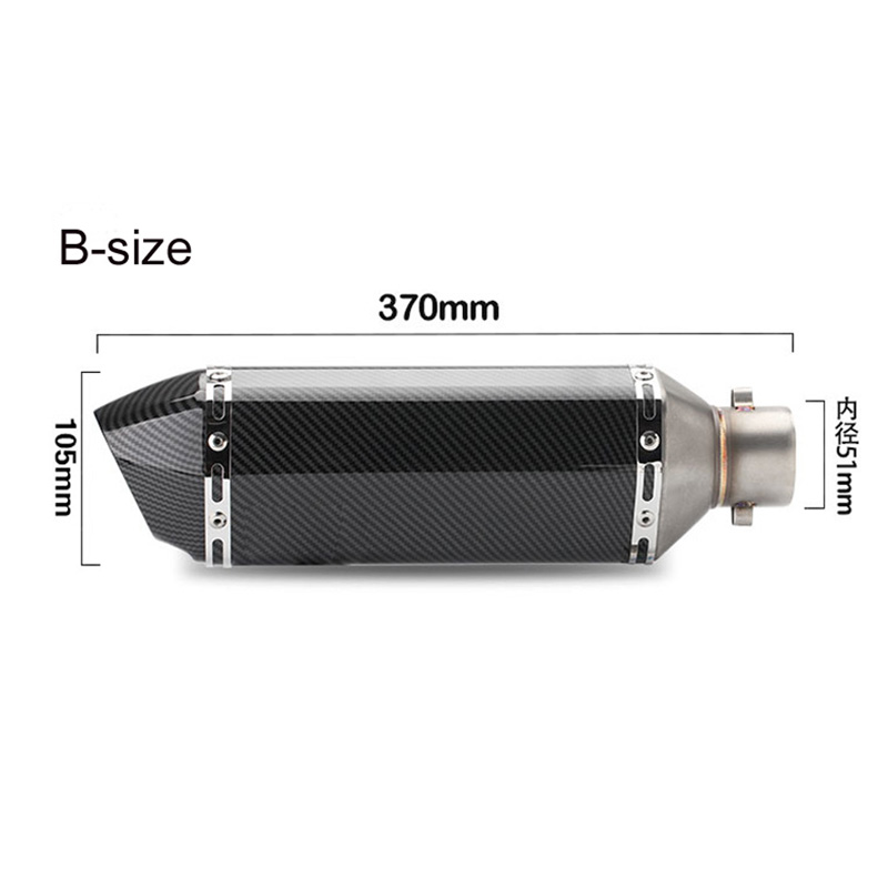 51MM Universal Motorcycle Exhaust Pipe Muffler Racing Escape akrapovic Moto For yamaha r15 crf 230 tmax500 CB400 cb650f exhaust