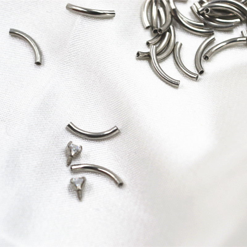 50pcs Body Jewelry- Internally Thread Bar Surgical Steel Eyebrow Curve Tragus Bar Piercing 16g Barbell Piercing DIY Accessory