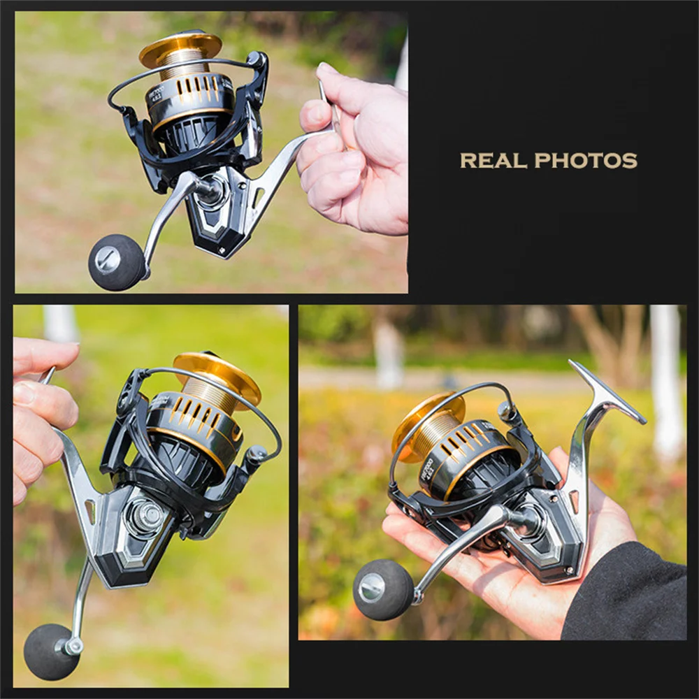 VWVIVIDWORLD,Freshwater And Saltwater Fishing Reel,Spinning Reel,Metal Spool,Metal Arm,Metal Foot,Alloy Gear,Big Pulling Drag