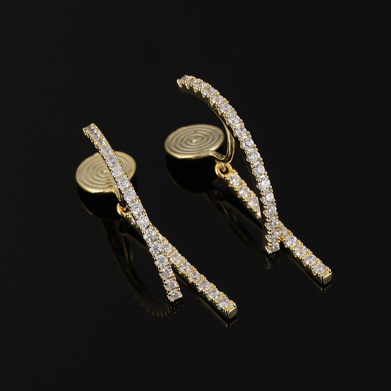 One-piece Mosquito Coil Ear Clip Without Pierced French Earrings Was Thin And Simple Cross Earrings