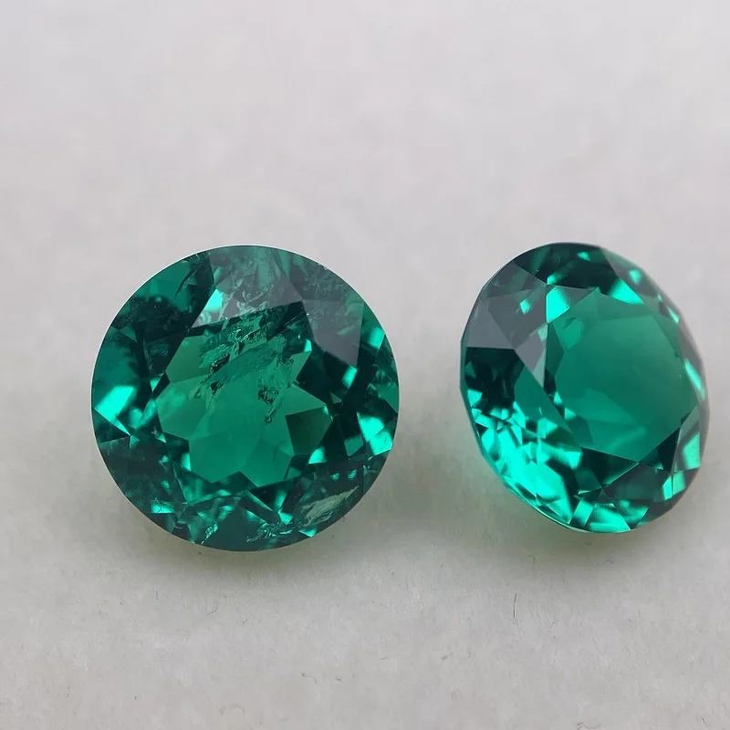Pirmiana Columbia Color Lab Grown Emerald Hand Made Gemstone for Jewelry Rings Earrings Making
