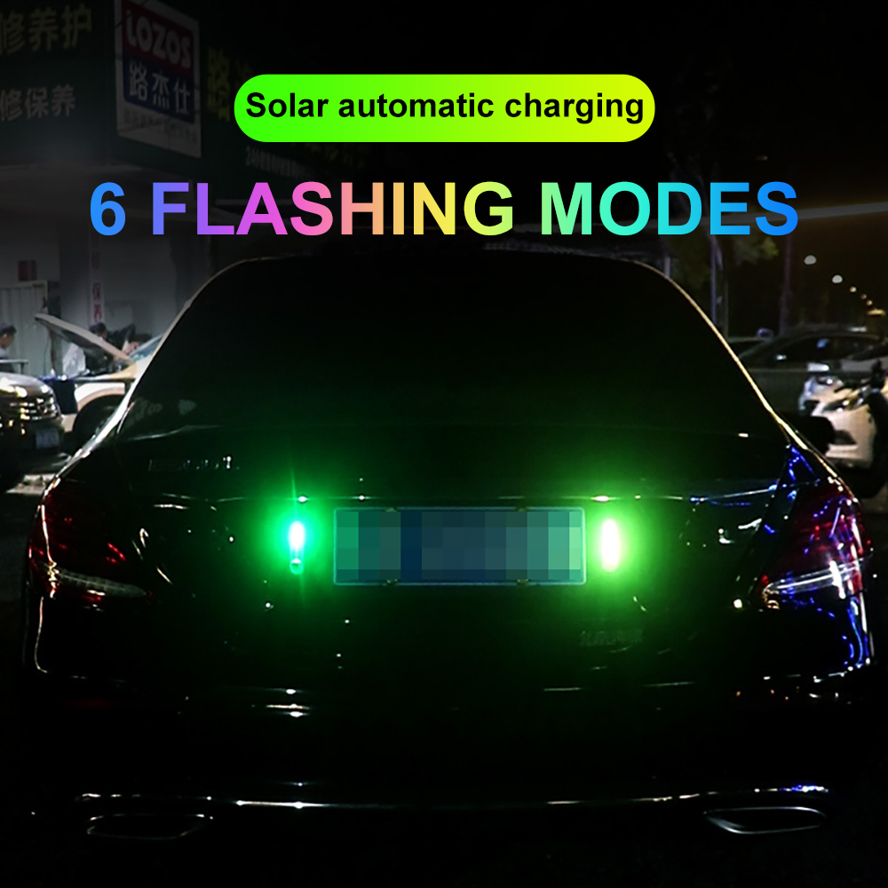 8 LED Car Strobe Warning Light Solar Automatic Flashing Signal Lamp Grill Breakdown Emergency lamp Police Truck SUV Motorcycle