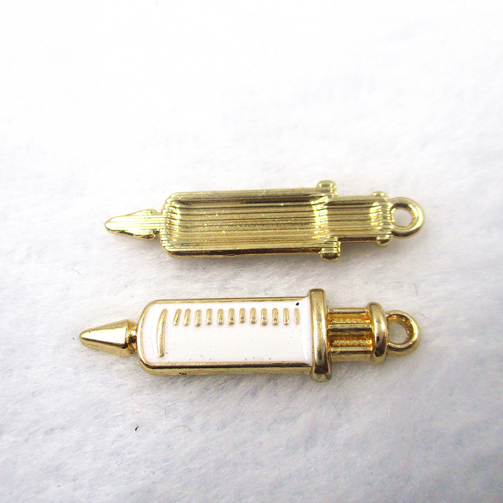 10pcs 8x30mm 11x28mm Medicine Charms Syringe Charms Pendants Jewelry Making Stethoscope For DIY Handmade Craft fitting XL457