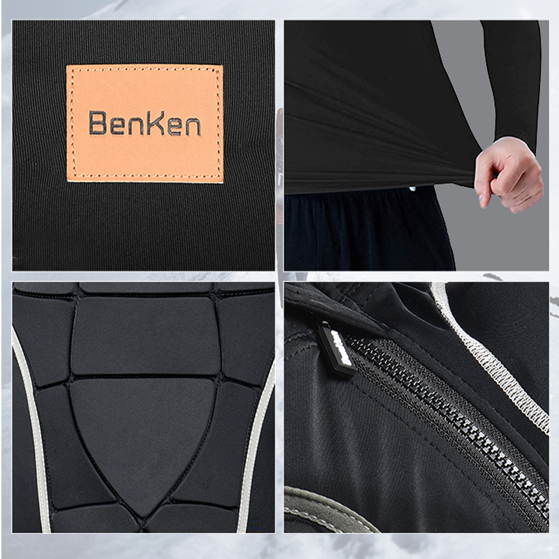 BenKen Full Body Sticker Back Support Shockproof Motorcycle Armor Chest Shoulder Pads Elbow Jacket Snowboard Protective Gear
