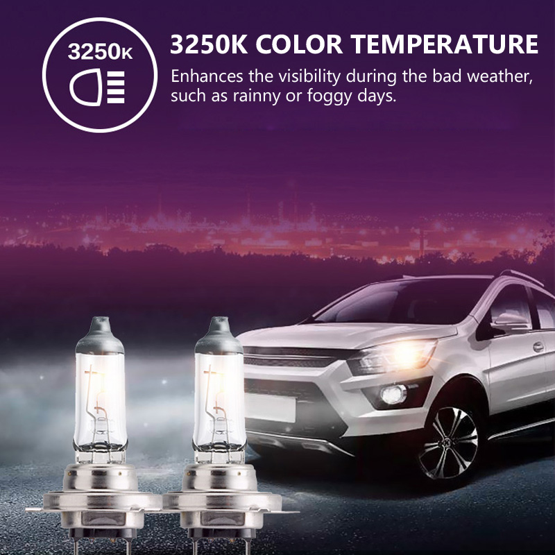 Philips H7 VisionPlus 12V 55W PX26d Halogen Car Headlight VP +60% Bright Auto Lamps Original Light New Bulbs 12972VPS2, 2X