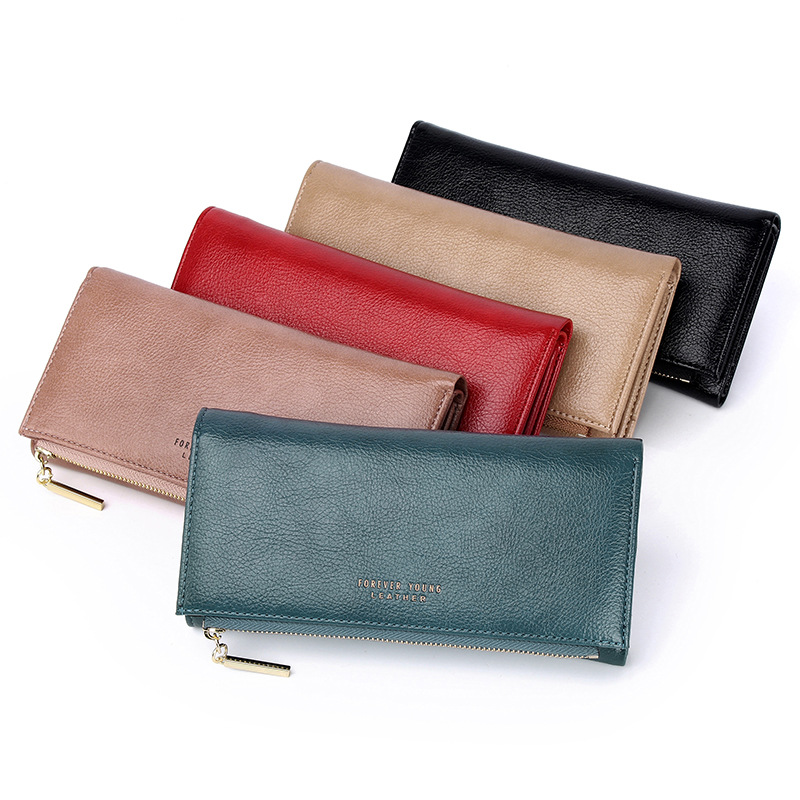 Wallet Female Leather Wallet Leisure Purse 3Fold Top Quality Women Long Coin Purse Many Card slot Wallets Carteira Feminina