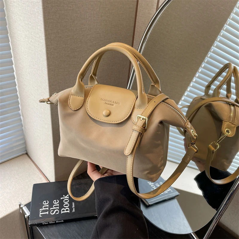 Solid Casual Interior Compartment Shoulder Large Capacity Sewing Thread2024New Bags for Women Nylon Zipper Women's Handbags H6.24#32