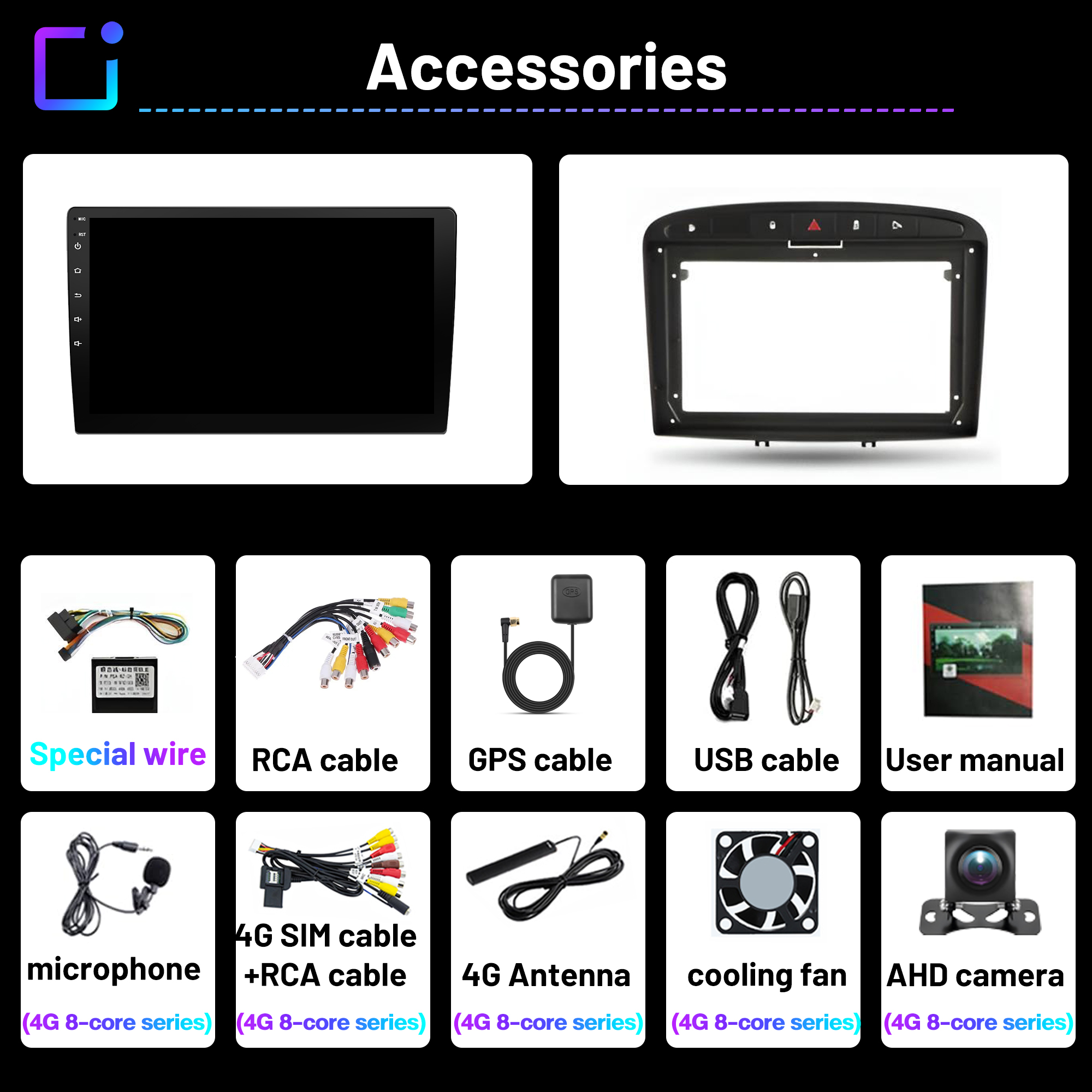 9 Inch 2 Din Android 13 Car Radio GPS RDS DSP multimedia player for Peugeot 408 for Peugeot 308 308SW 2din android car player 4G